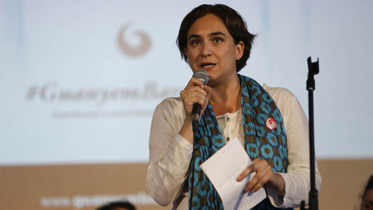 Ada Colau, en la presentación del movimiento Guanyem Barcelona, el pasado 26 de junio