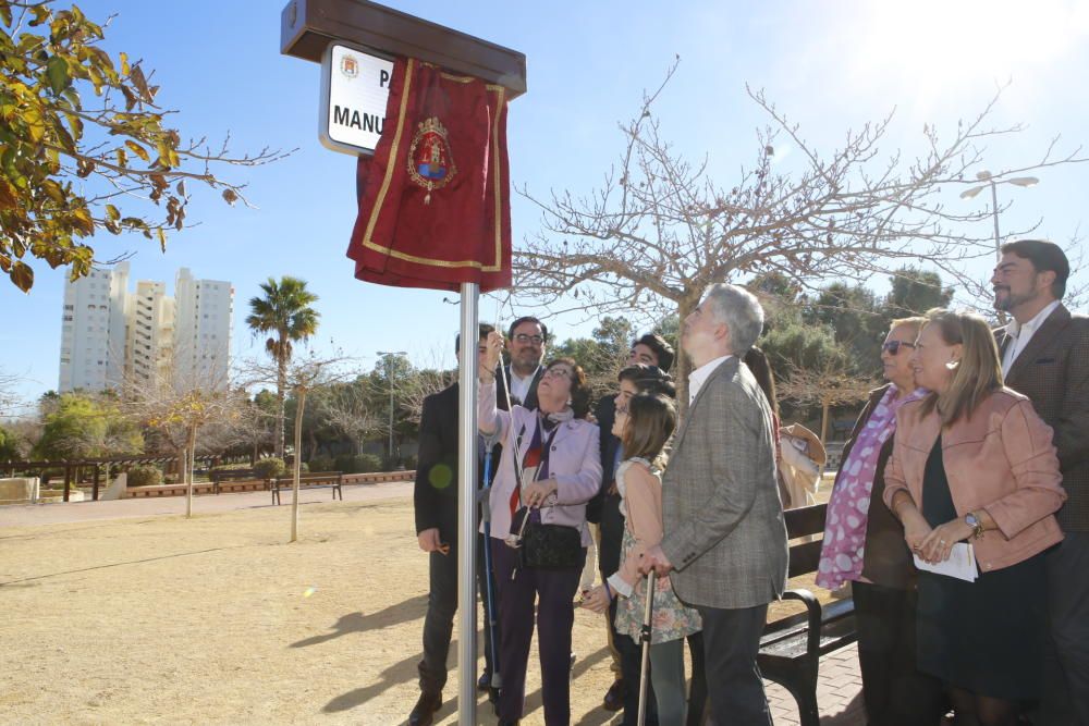 Un parque como homenaje a Manuel Peláez