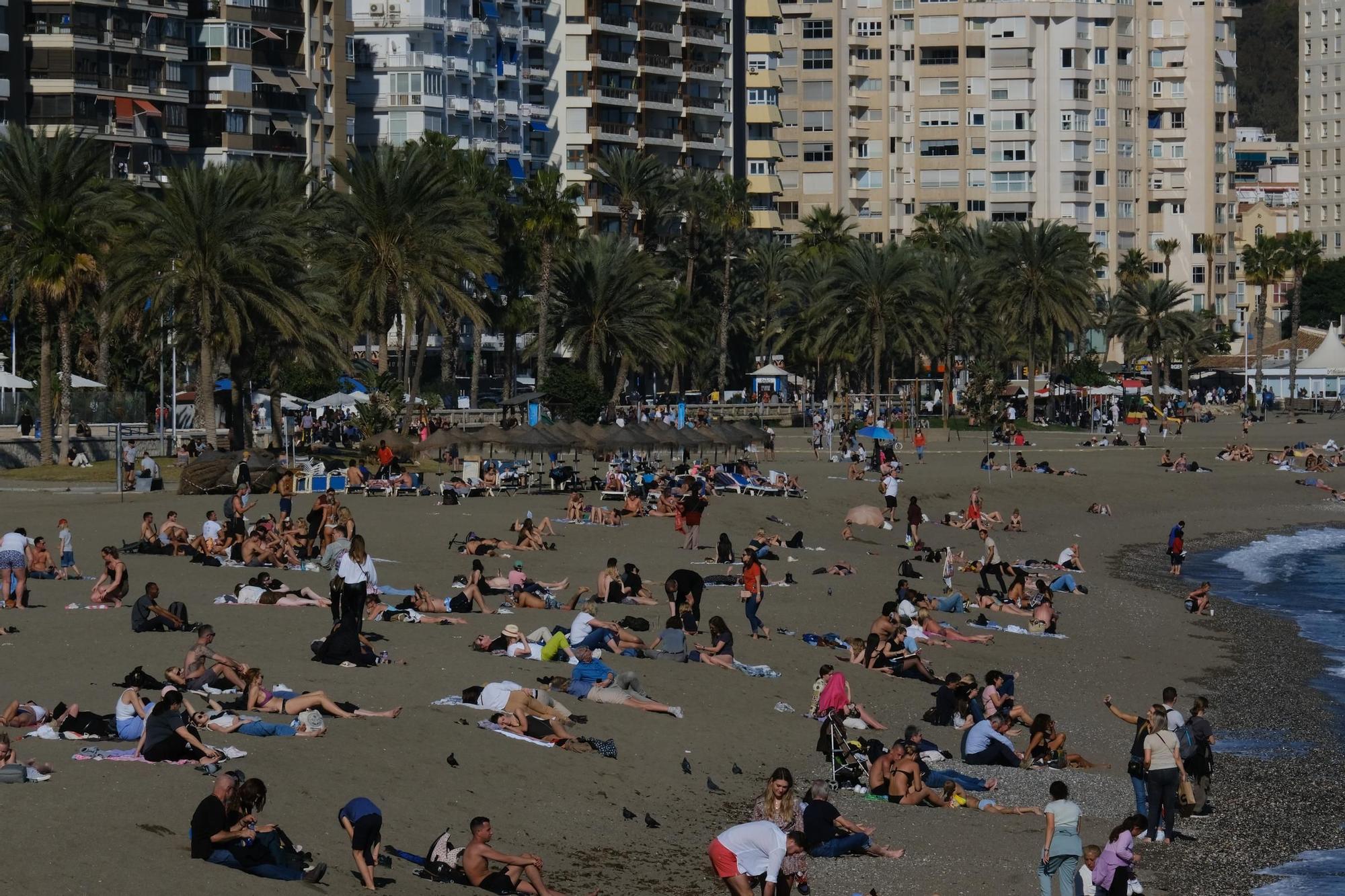 Málaga supera los veinte grados en pleno invierno
