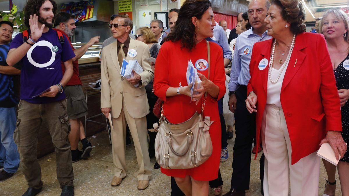 La alcaldesa de València, Rita Barberá, en las elecciones municipales de 2015.