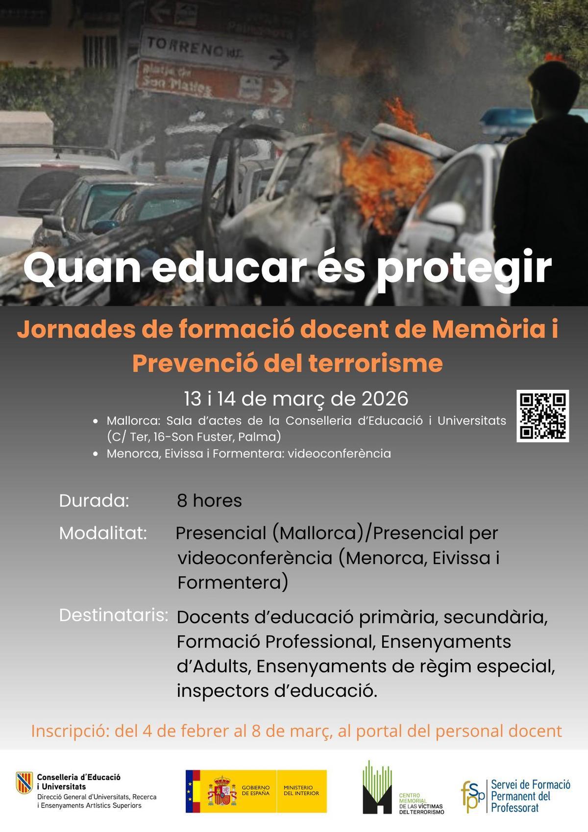 Cartel de las jornadas 'Quan educar és protegir'.