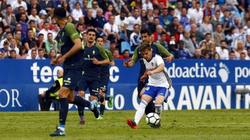 Sufrida victoria del Real Zaragoza contra el Sporting de Gijón