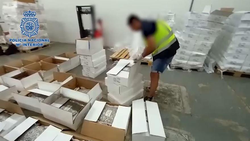 Seis detenidos tras intervenir 469 kilos de droga ocultos entre cajas de productos cárnicos