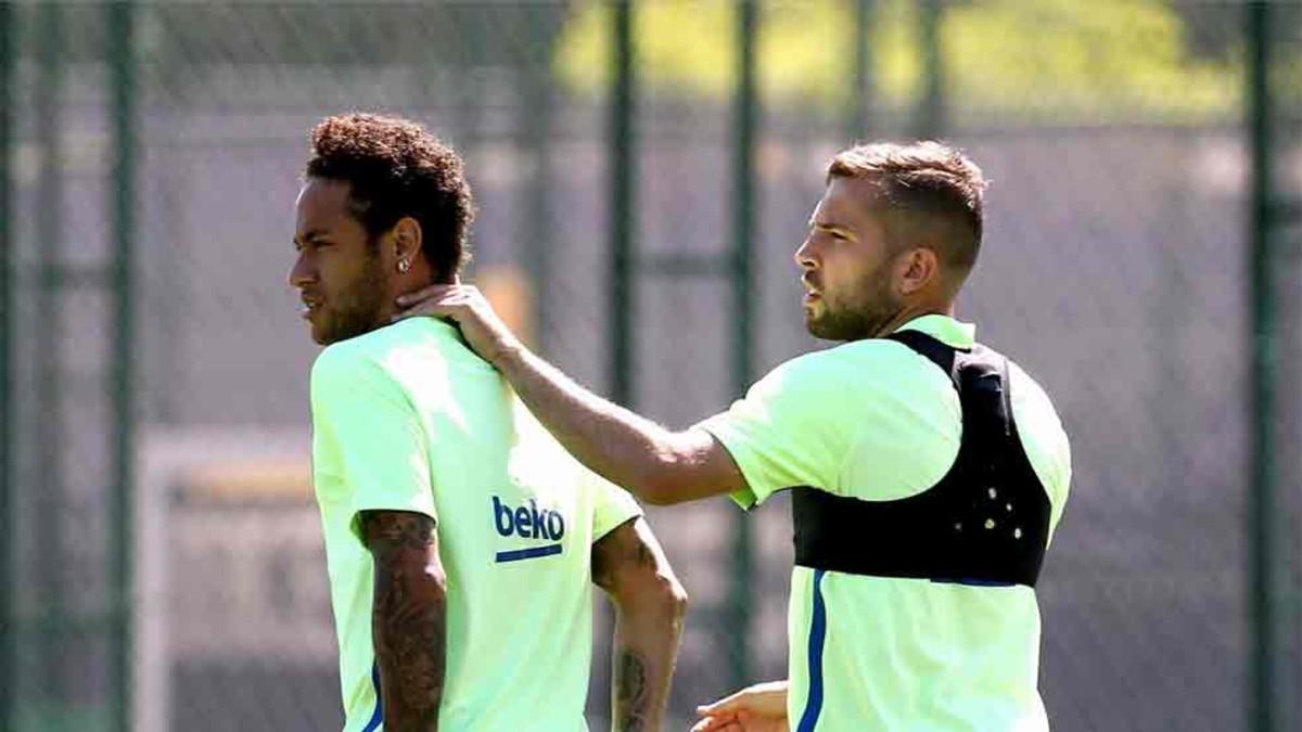 Jordi Alba no ve a Neymar en el Real Madrid