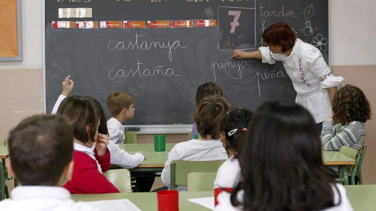 Alumnado de Primaria, en el aula.