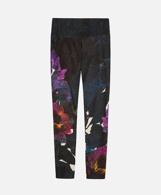 Leggins deportivos de Oysho con estampado floral y talle alto