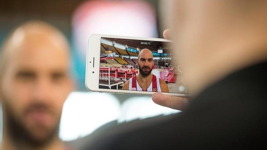 Una temporada más, Vassilis Spanoulis es la gran estrella del Olympiacos, aunque para mañana es duda.