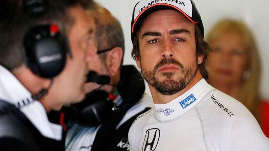 Fernando Alonso, durante la carrera de Montmeló.