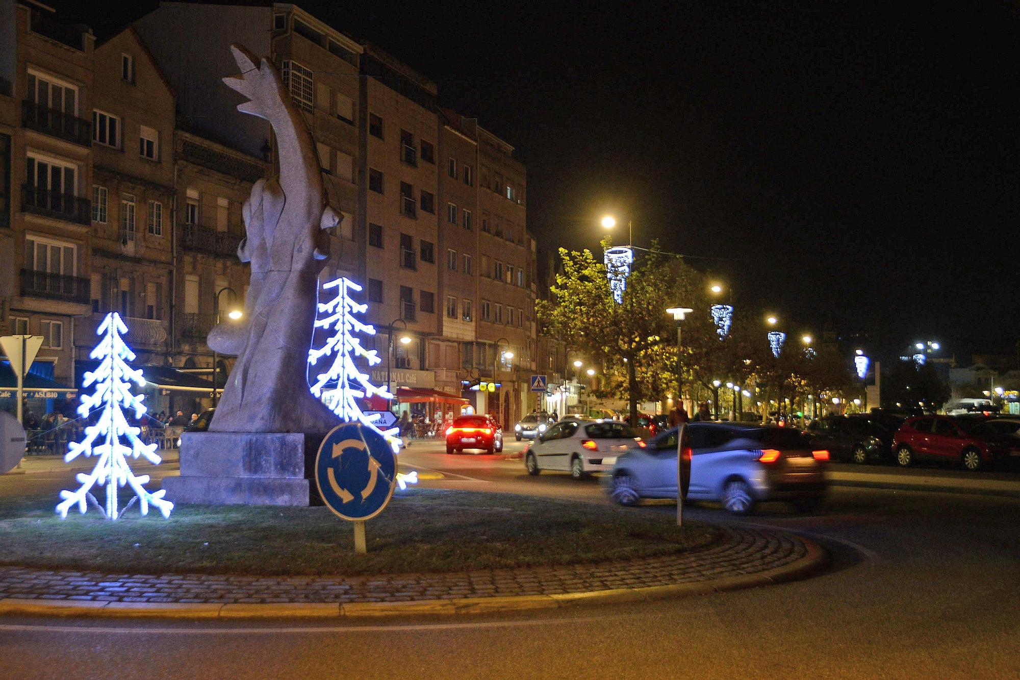 La iluminación navideña en O Morrazo. Las luces en Cangas