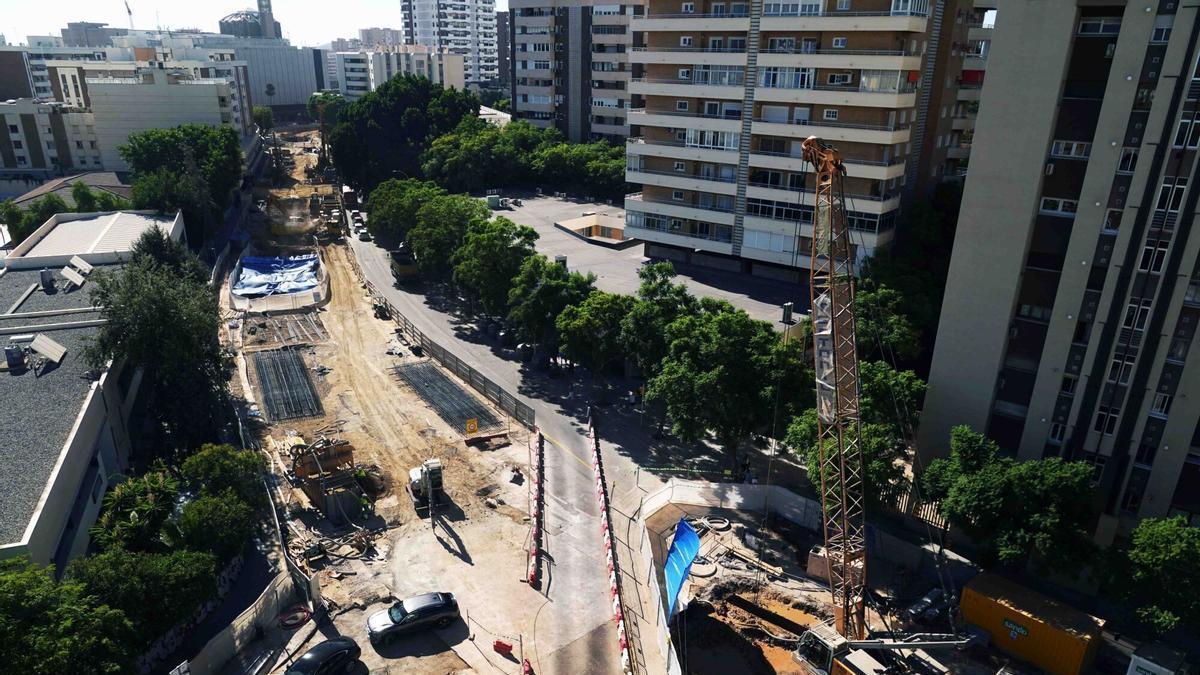 Obras del metro de calle Hilera, en una imagen de archivo
