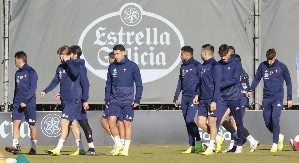 El Celta prepara en A Madroa el partido en Vallecas