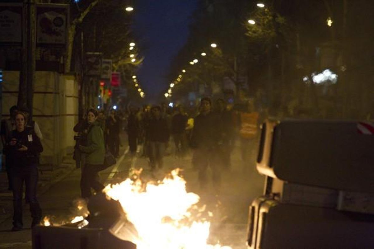 Los incidentes del 29-M, vistos por Carlos Montañés.