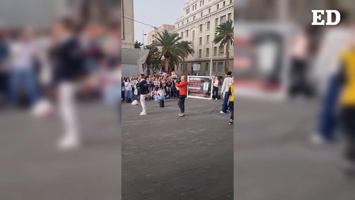 Cientos de personas se manifiestan para exigir la continuidad del albergue para animales en Ravelo