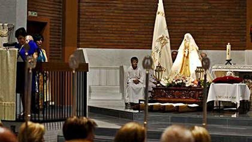 La imagen de la Peña de Francia en la eucaristía en Cristo Rey.