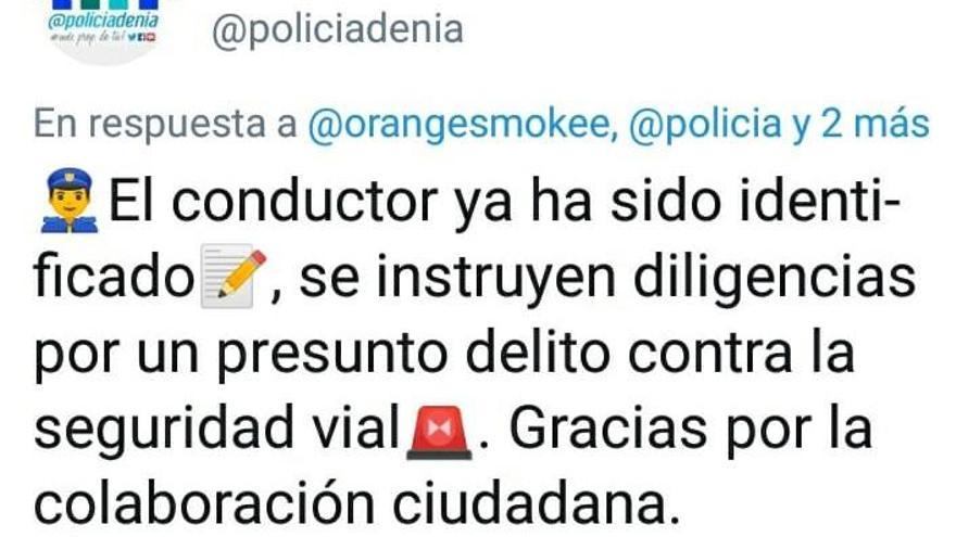 La Policía Local informó anoche de que había identificado al conductor