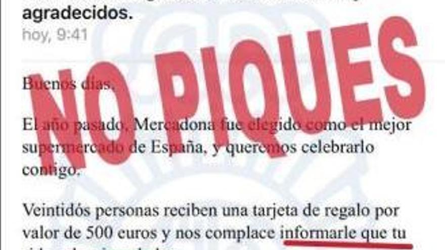 Alertan de un nuevo timo que ofrece un regalo de Mercadona como señuelo