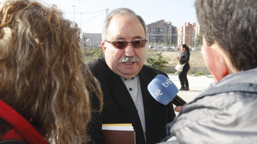 Fernando Berberena, en la Ciudad de la Justicia cuando acudió a declarar por la guardería de la Paz hace un año.