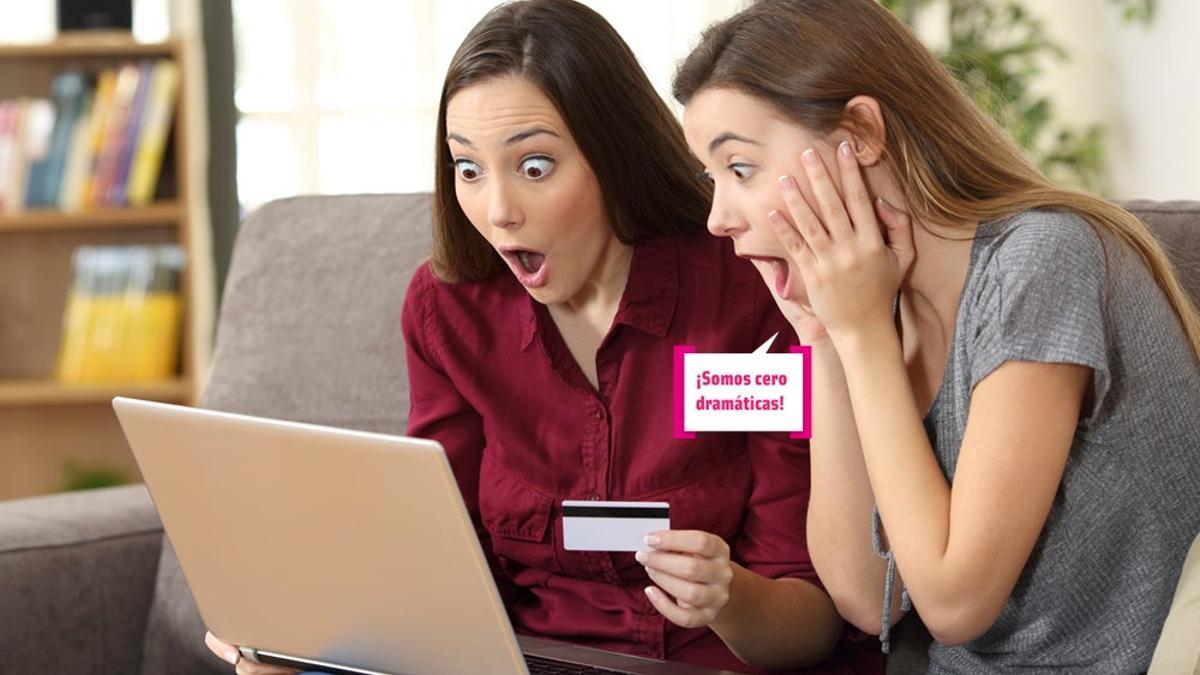 Chicas comprando online