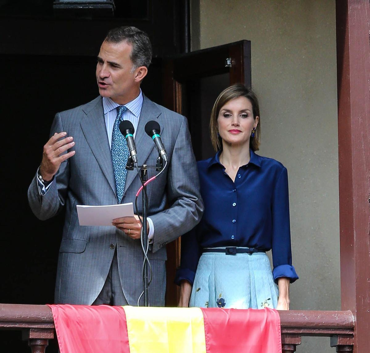 El rey Felipe VI y doña Letizia en San Agustín