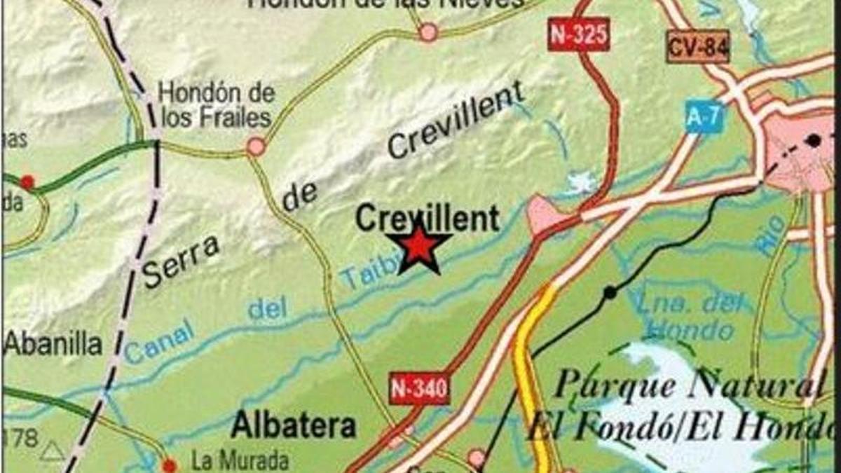 Imagen del ING donde se observa el terremoto registrado hoy en Crevillent