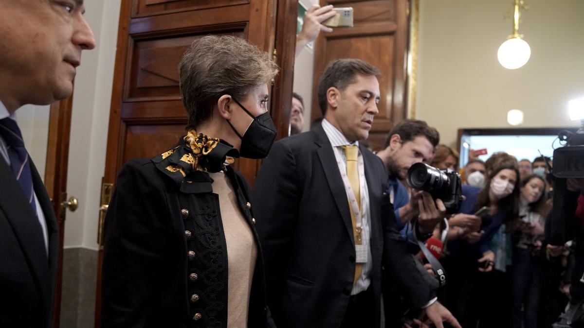 Paz Esteban, directora del CNI, en el Congreso de los Diputados. FOTO JOSÉ LUIS ROCA