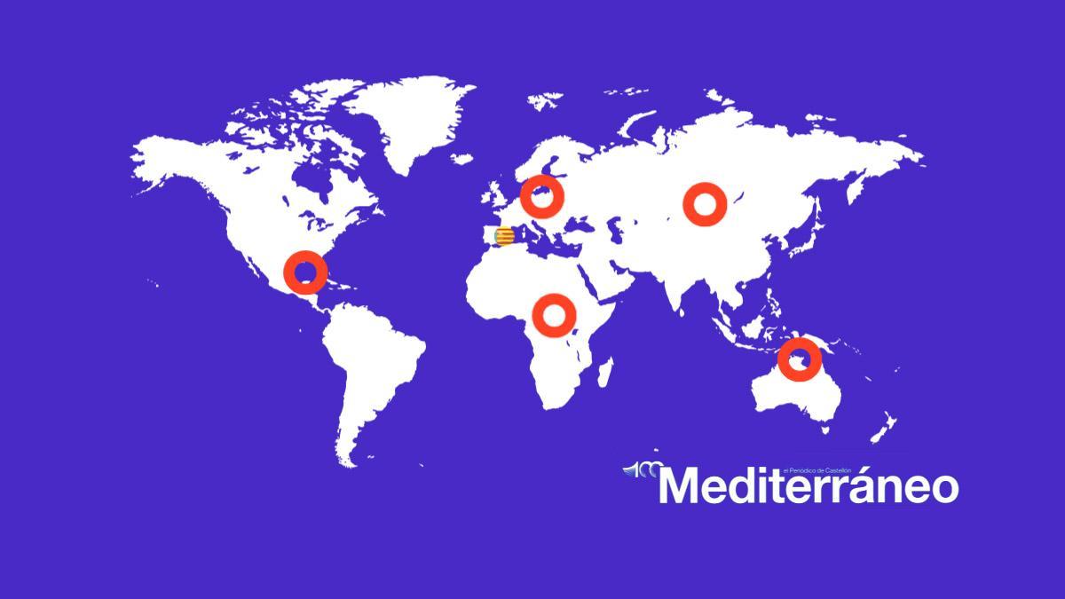 Existen castellonenses en la práctica totalidad del globo terráqueo.