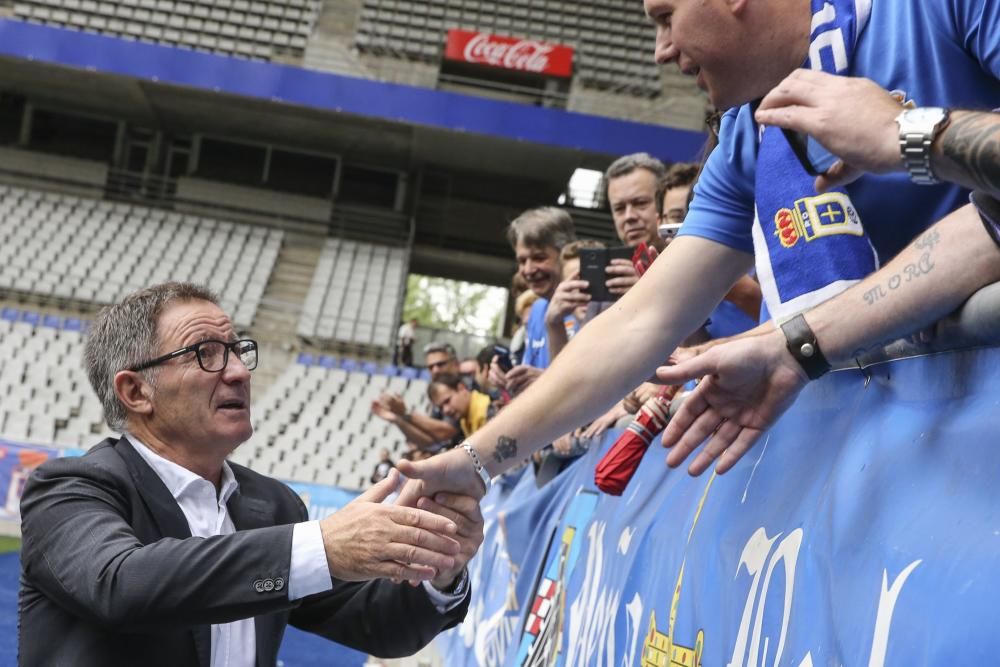 Presentación de Anquela como entrenador del Oviedo