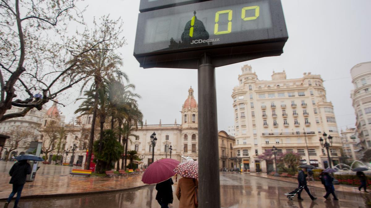 Lluvia en València: comienza la ola de frío del puente de San José