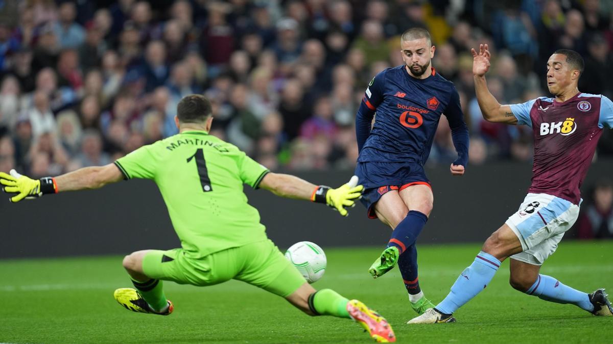 Resumen, goles y highlights del Aston Villa 2 - 1 Lille de la ida de cuartos de final de la Europa League