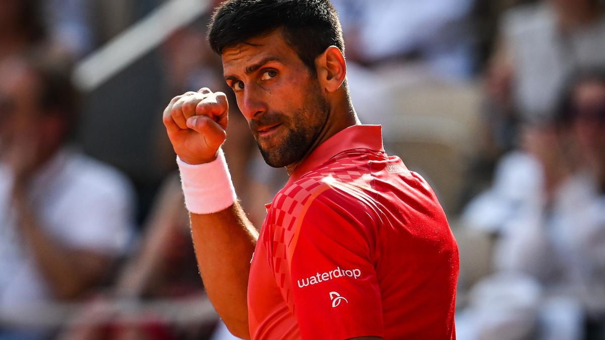 Novak DJOKOVIC of Serbia celebrates his victory during the thirteenth day of Roland-Garros 2023, Grand Slam tennis tournament, on June 09, 2023 at Roland-Garros stadium in Paris, France - Photo Matthieu Mirville / DPPI