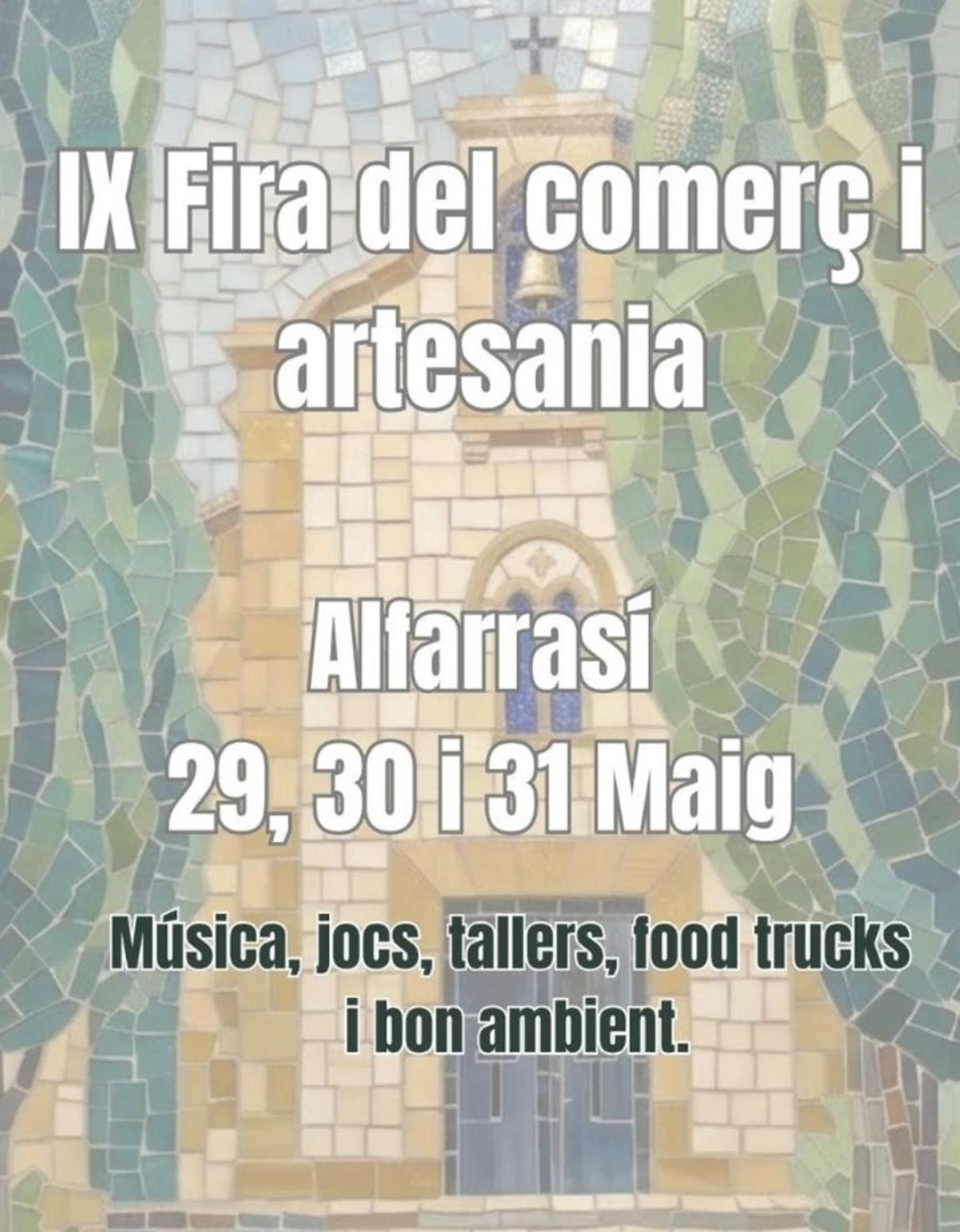 Cartel de l aIX Fira del Comerç i Artesania de Alfarrasí.