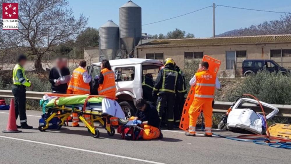 Accidente en les Coves de Vinromà