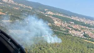 Lincendi forestal entre Girona i Sant Gregori.