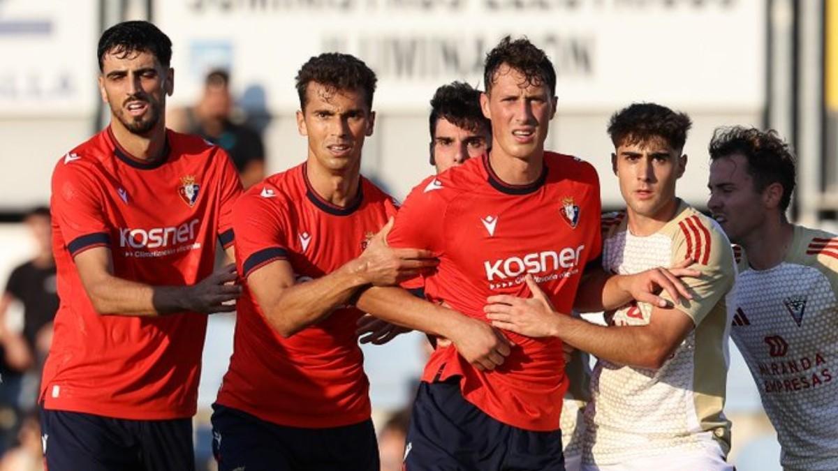 Osasuna y Mirandés empataron a uno en Tafalla