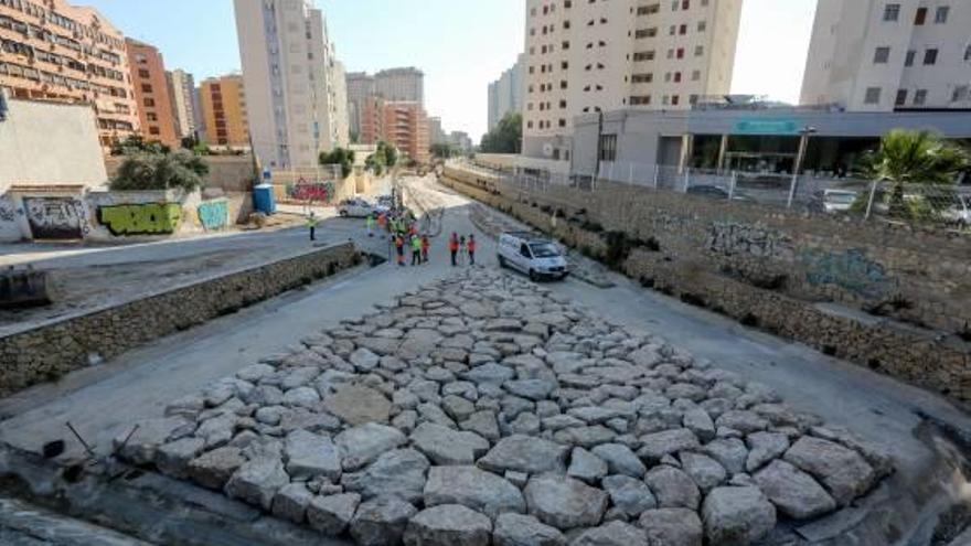 Las obras del barranco de la Cala de Finestrat terminadas en su primera fase.