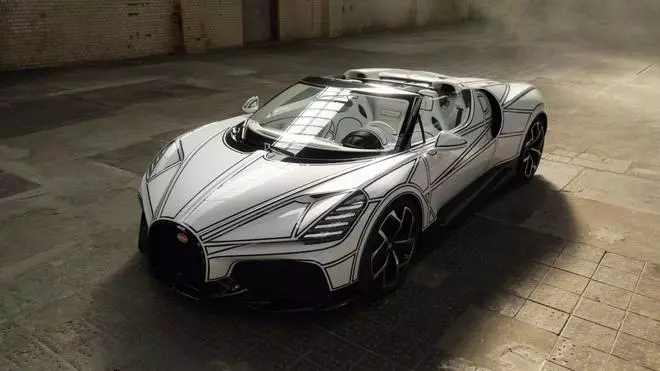 Un Bugatti dibujado a mano