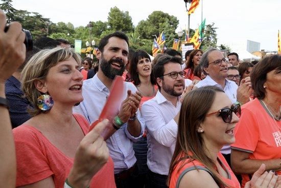 La manifestació de la Diada omple la Diagonal