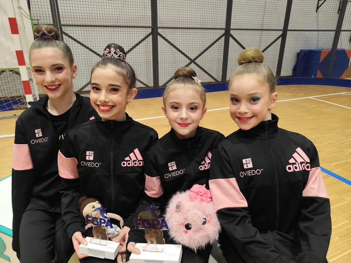 Por la izquierda; Matilda González, Candela Turrado, Olivia Cardes y Daniela Cao.