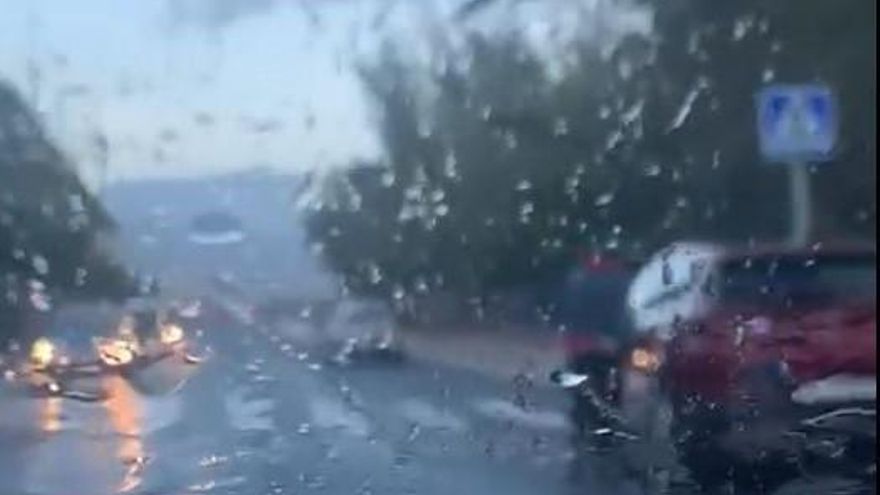 Lluvia y granizo en Gran Canaria (23/02/2022)