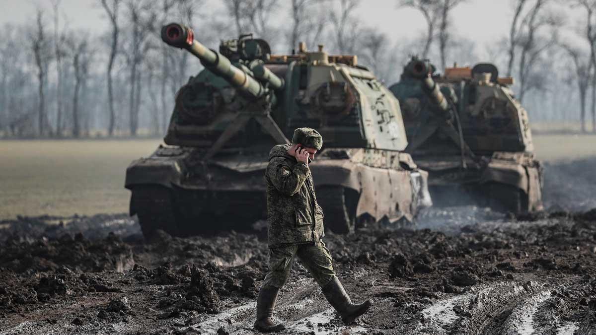 Vehículos blindados en la región de Rostov, en Rusia