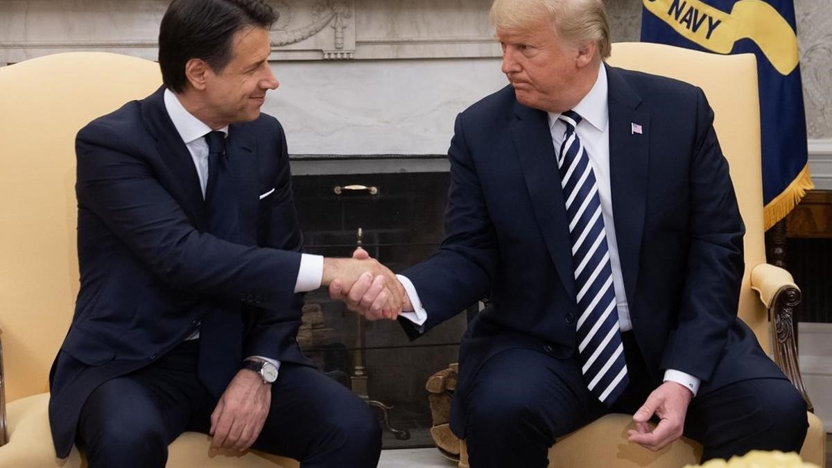 Trump y Conte, en la Casa Blanca.