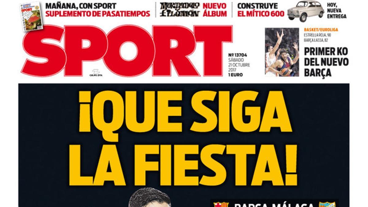 La portada de SPORT de hoy