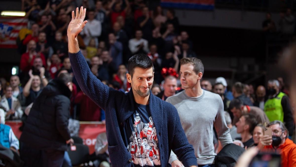 Djokovic, durante su visita al  Aleksandar Nikolic Hall