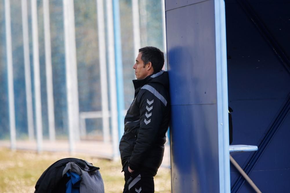 Entrenamiento del Real Oviedo en el Requexón