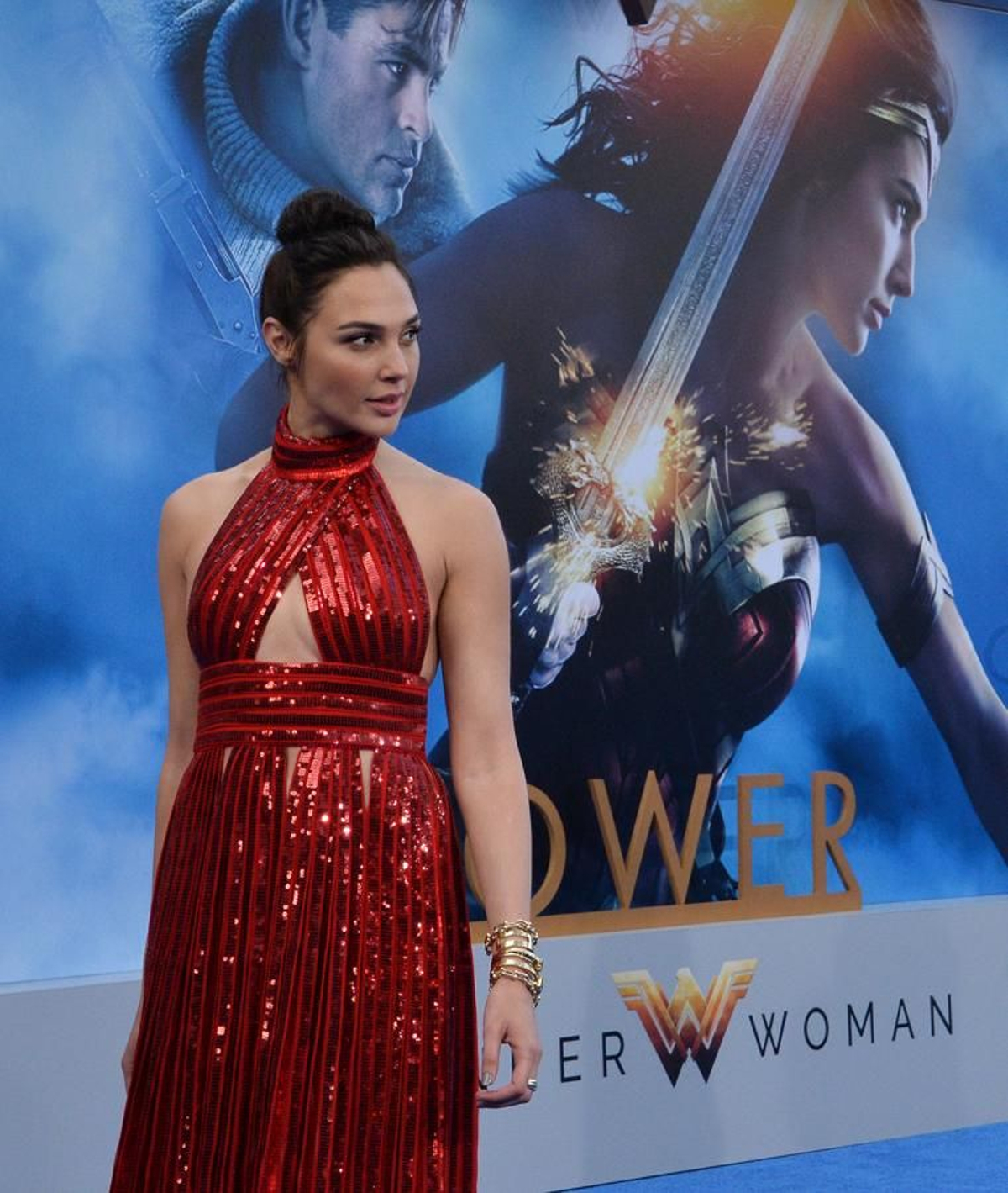 Gal Gadot, la protagonista de la película, en la presentación de 'Wonder Woman'