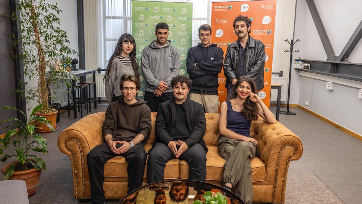 Los participantes en la última edición del FilmLab. De arriba a abajo y de izquierda a derecha: Mónica Arnanz, Álvaro Amas, Luis Iglesias, Lucas Sellán, Jorge Bazo, Nacho Carmona y Maryam Harandi.
