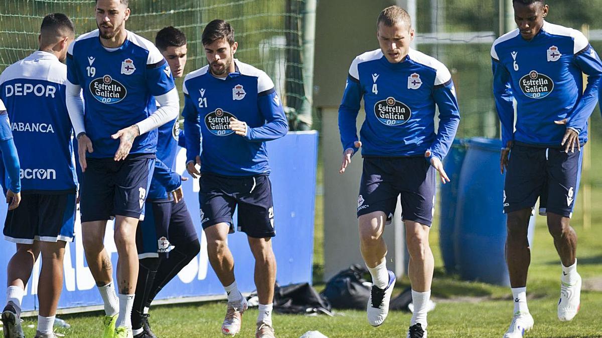 Granero, Salva, Álex y Uche, en Abegondo. |  // CASTELEIRO / ROLLER AGENCIA