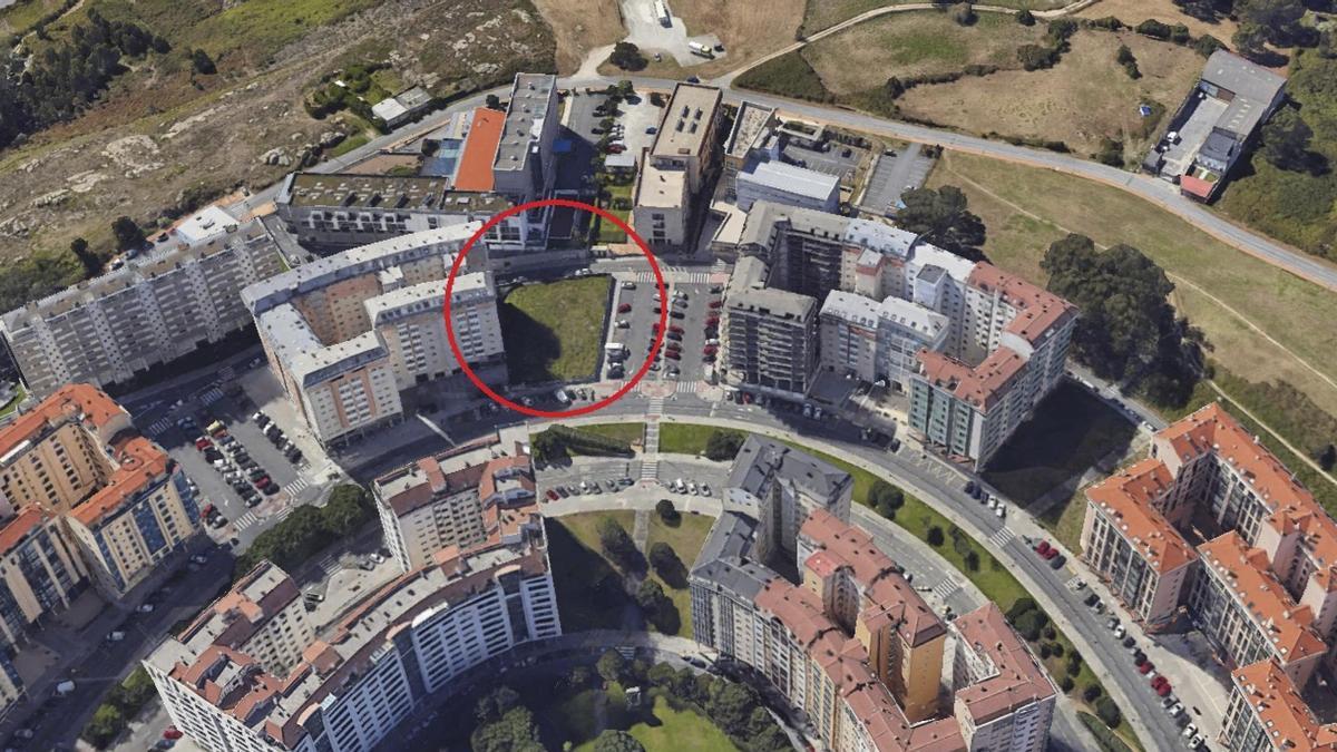 Solar en Os Rosales que el Ayuntamiento cederá a la Xunta.