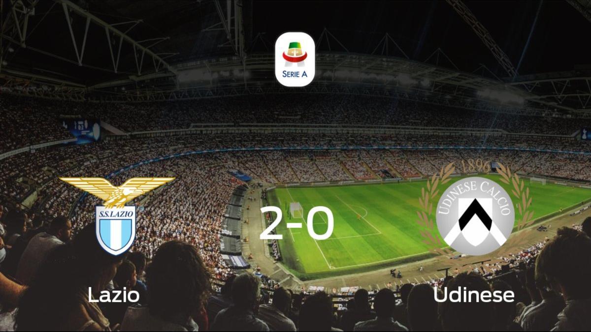 El Lazio venció 2-0 en su estadio frente al Udinese