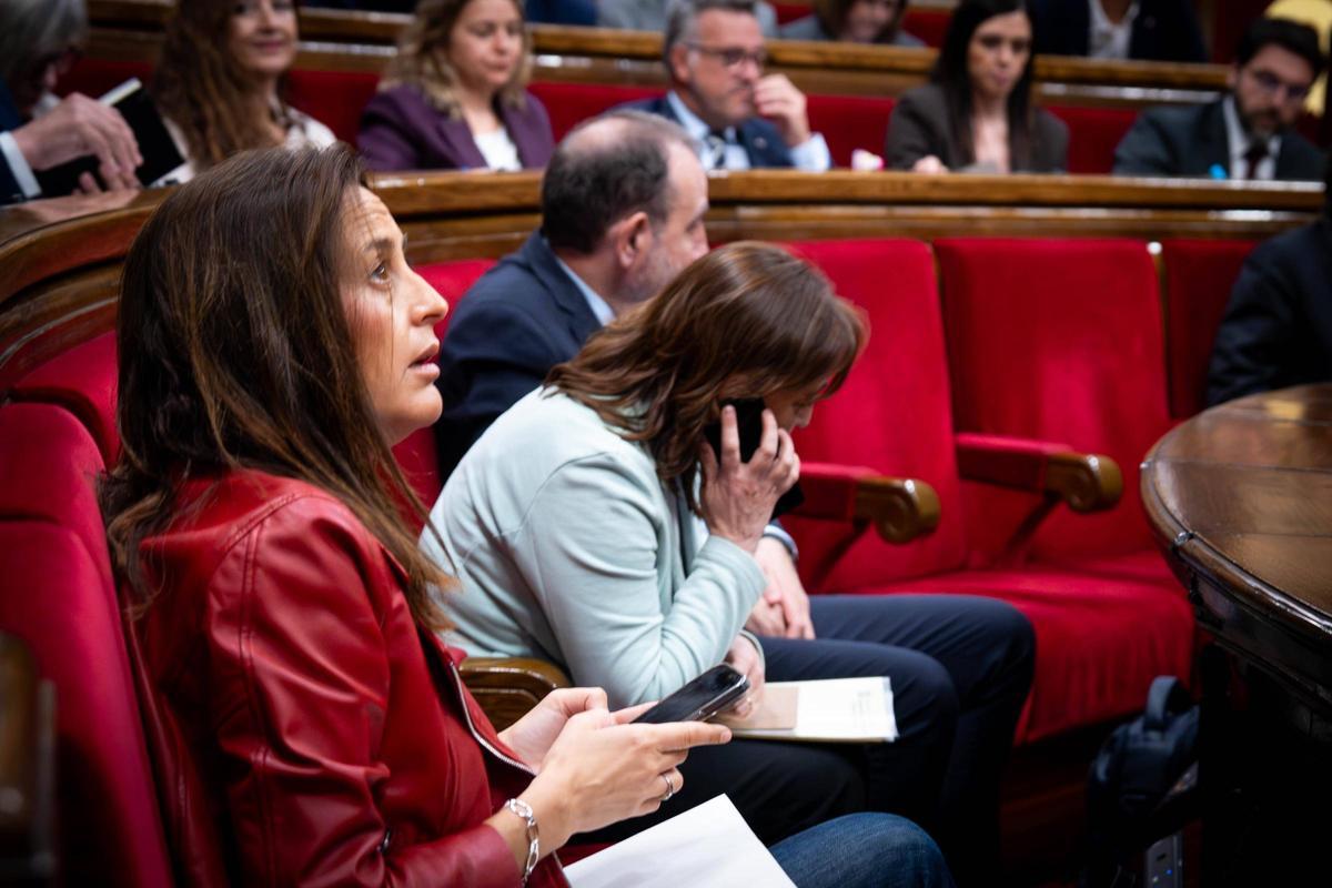 La consellera de Educació, Esther Niubó, este miércoles en el Parlament.